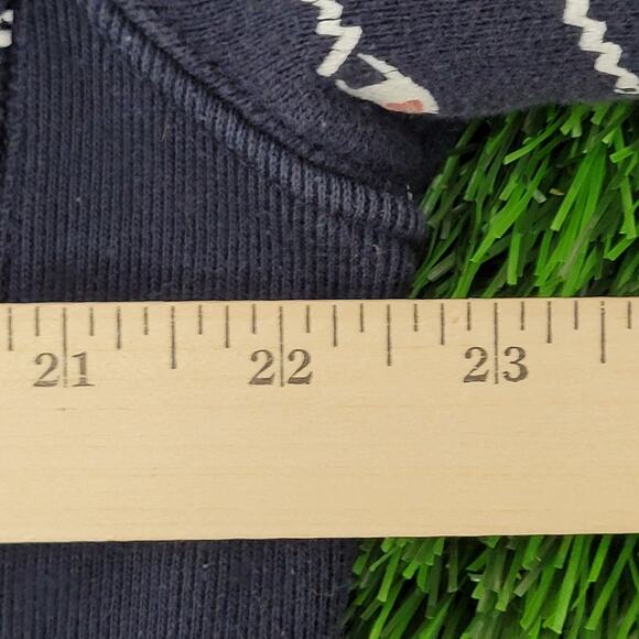 Champion Hoodie Large 22x26 Blue Spellout Script AOP - Picture 12 of 13